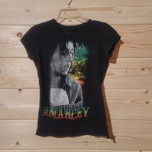 Bob Marley Kids Short Sleeve Tee - Black Size L 17x24